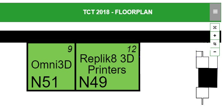 Replik8 exhibiting at TCT Show 2018 on Stand N49