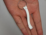 3D Printed White Lattice Keyfob